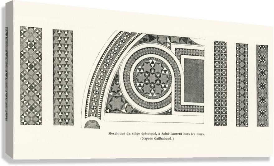 Patterns. 1888 edition Lornement Polychrome by Albert Racine 1825–1893. Canvas Print