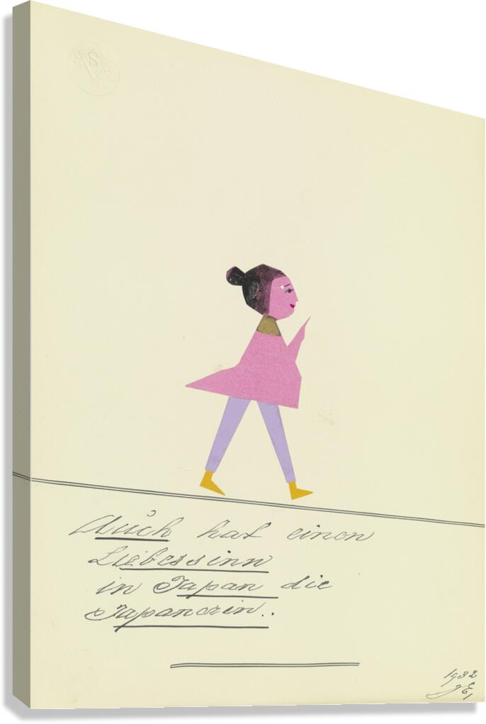 ‘Auch hat einen Liebessinn …’ 1932  My Pictures Become Wilder and Wilder By John Elsas Canvas Print