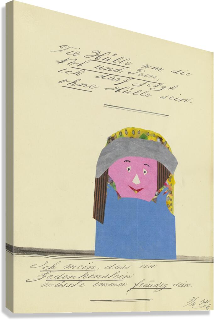 ‘Die Hülle war war die Not und Pein …’ 1931  My Pictures Become Wilder and Wilder By John Elsas Canvas Print