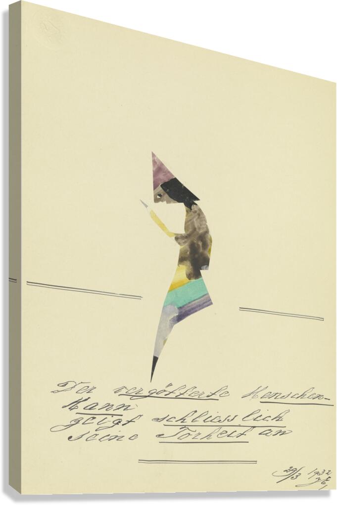 ‘Der vergötterte Menschenmann …’ 1932  My Pictures Become Wilder and Wilder By John Elsas Canvas Print