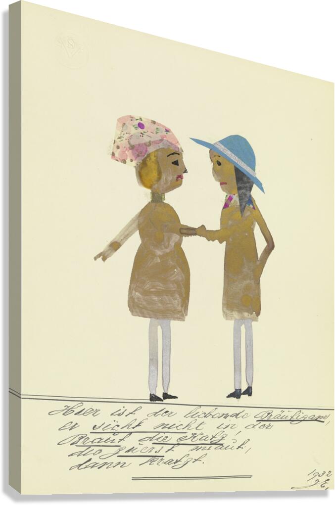 ‘Hier ist der liebende Bräutigam …’ 1932  My Pictures Become Wilder and Wilder By John Elsas Canvas Print