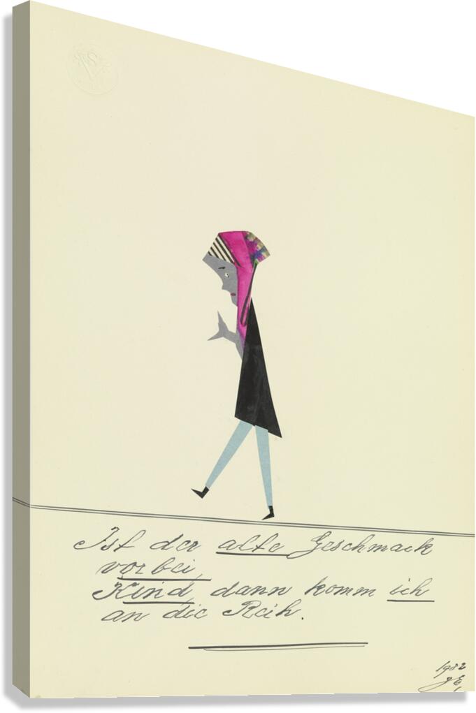 ‘Ist der alte Geschmack vorbei …’ 1932  My Pictures Become Wilder and Wilder By John Elsas Canvas Print