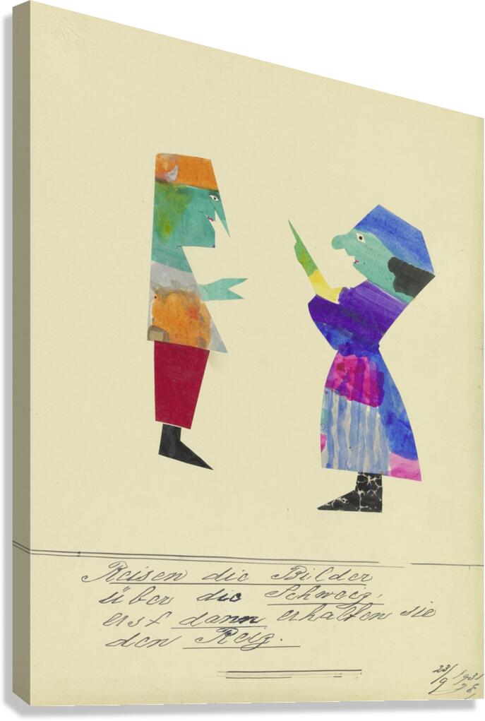 ‘Reisen die Bilder über die Schweiz …’ 1931  My Pictures Become Wilder and Wilder By John Elsas Canvas Print