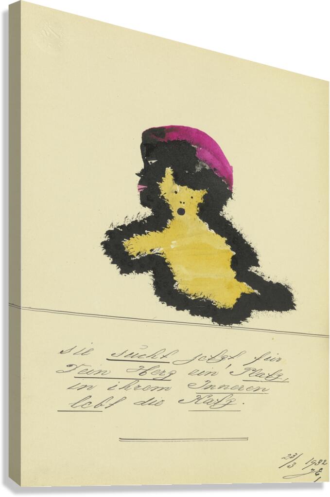 ‘Sie sucht jetzt für Dein Herz ein Platz …’ 1932  My Pictures Become Wilder and Wilder By John Elsas Canvas Print