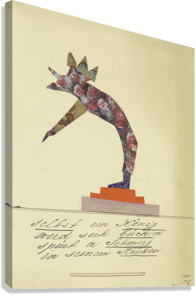 ‘Selbst ein König wird sich bücken …’ 1931  My Pictures Become Wilder and Wilder By John Elsas Canvas Print