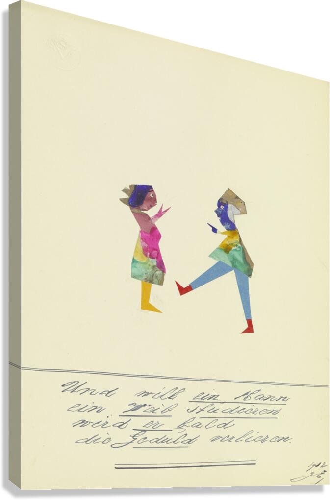 ‘Und will ein Mann ein Weib studieren …’ 1932  My Pictures Become Wilder and Wilder By John Elsas Canvas Print