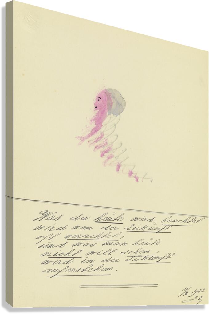 ‘Was da heute wird beachtet …’ 1932  My Pictures Become Wilder and Wilder By John Elsas Canvas Print