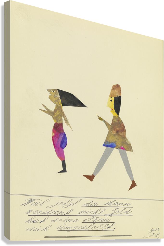 ‘Weil jetzt der Mann verdient nicht Geld …’ 1932  My Pictures Become Wilder and Wilder By John Elsas Canvas Print