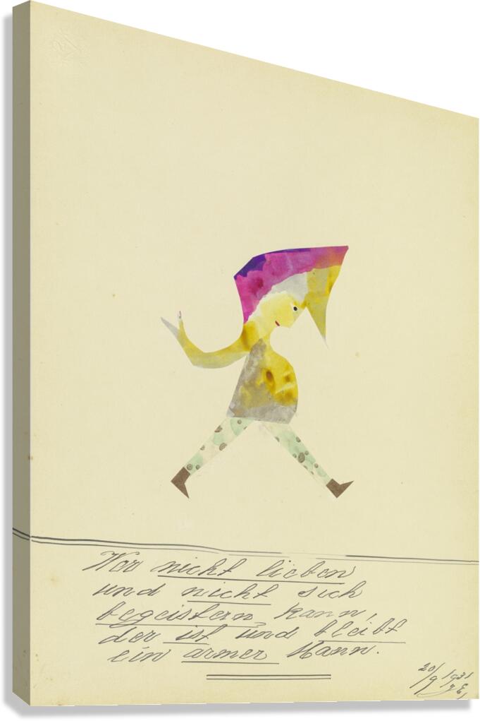 ‘Wer nicht lieben und nicht sich begeistern kann …’ 1931  My Pictures Become Wilder and Wilder By John Elsas Canvas Print