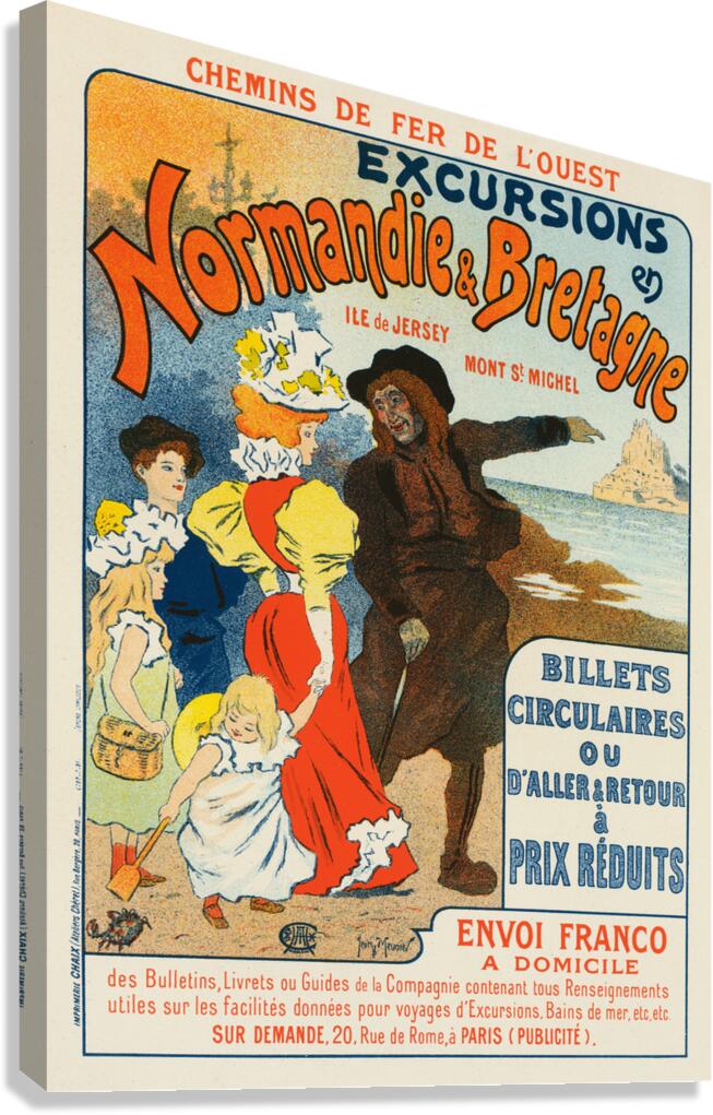 Excursions En Normandie Et Bretagne 1896 Posters by Georges Meunier Canvas Print