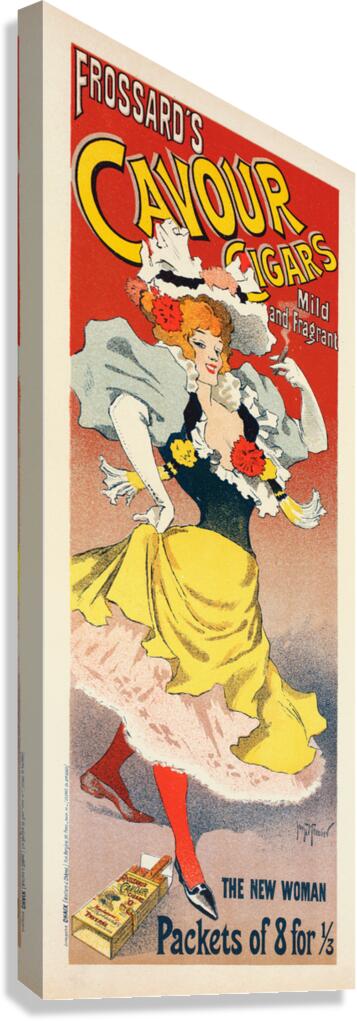 Frossard’s Cavour Cigars 1896 Posters by Georges Meunier Canvas Print