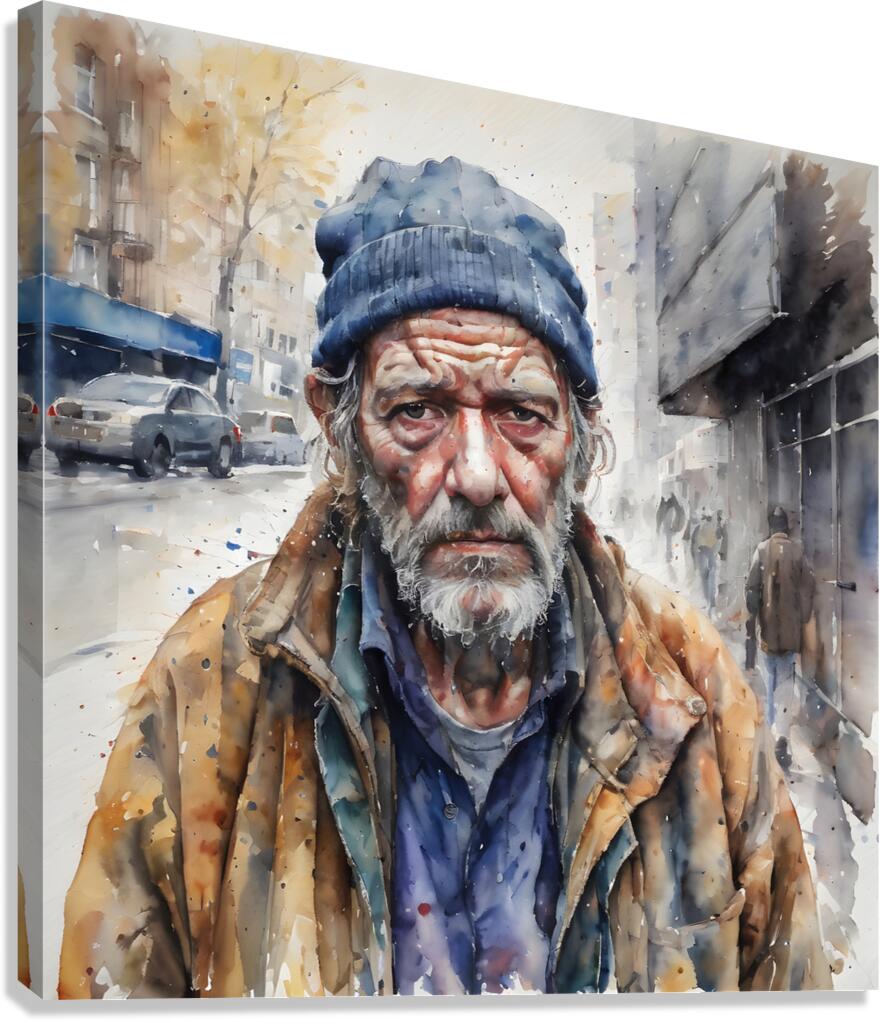 Watercolor Whats Left By Bruce Lazarus Canvas Print