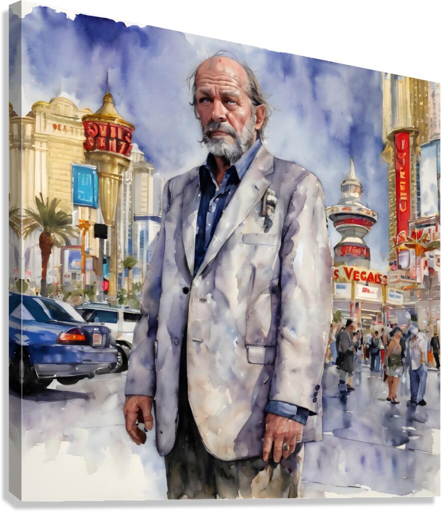 Watercolor “Broke” By Bruce Lazarus Canvas Print