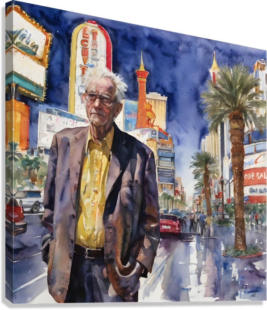 Watercolor  “Maybe Today”  By Bruce Lazarus Canvas Print