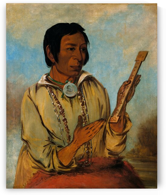 Ma-Shée-Na Elk’s Horns a Subchief 1830 by IStockHistory com