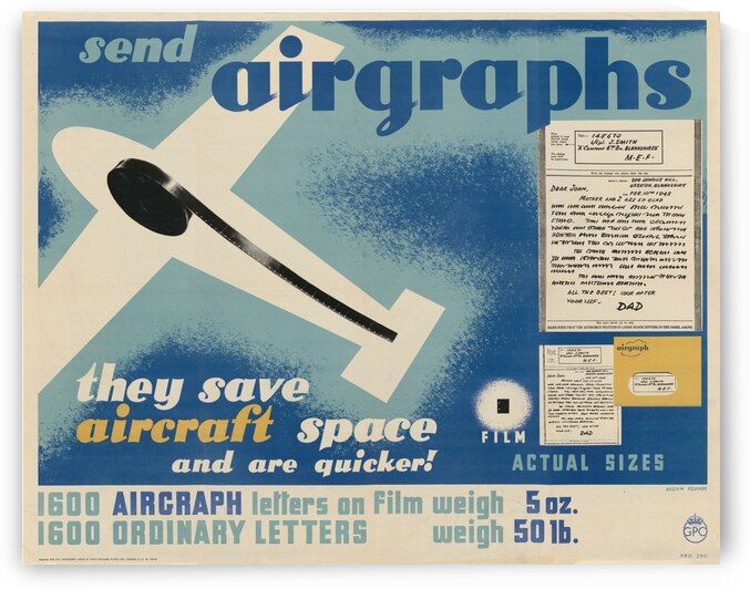 Send Airgraphs – They Save Aircraft Space and are Quicker! by IStockHistory com