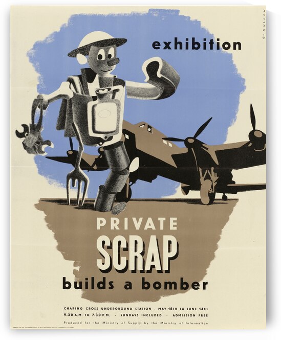 Private Scrap Builds a Bomber by IStockHistory com