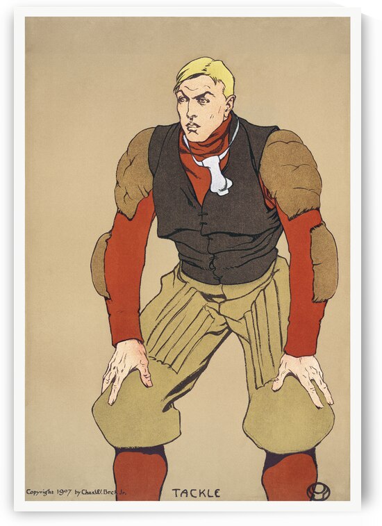 American football player 1907 by Edward Penfield by IStockHistory com