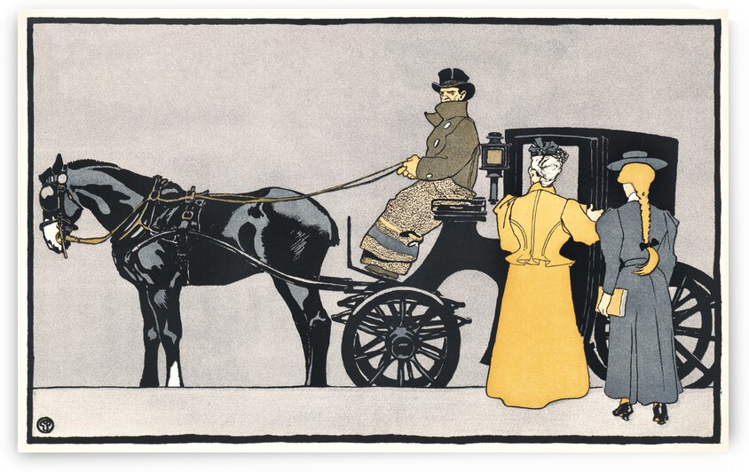 Horse carriage 1898 by Edward Penfield by IStockHistory com