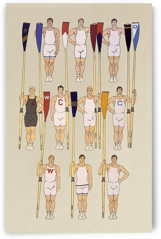 College crews ca. 1908 by Edward Penfield by IStockHistory com