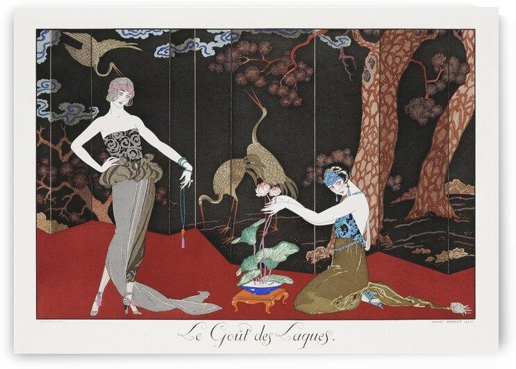 Le Gout des Laques 1920 fashion illustration  by George Barbier. by IStockHistory com