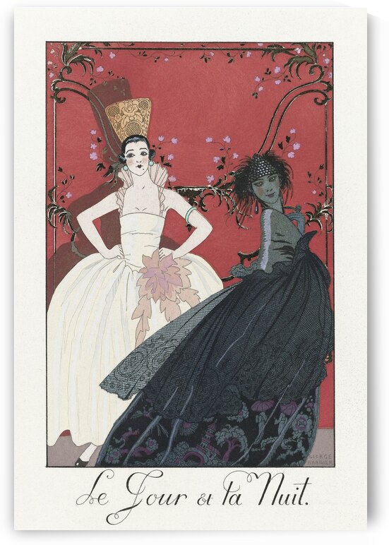 Le Jour et la Nuit 1922 fashion illustration  by George Barbier.  by IStockHistory com