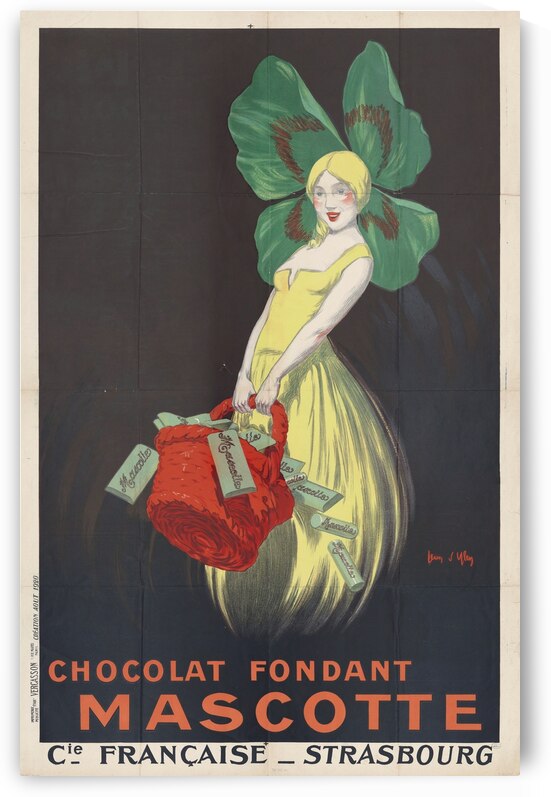 Chocolat fondant Mascotte. Compagnie française Strasbourg 1920  by Jean dYlen Poster by IStockHistory com