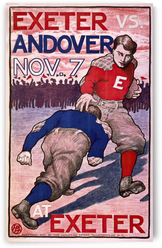 Exeter vs. Andover Nov. 7 at Exeter 1903 Poster by Bristow Adams American 1875 – 1956 by IStockHistory com