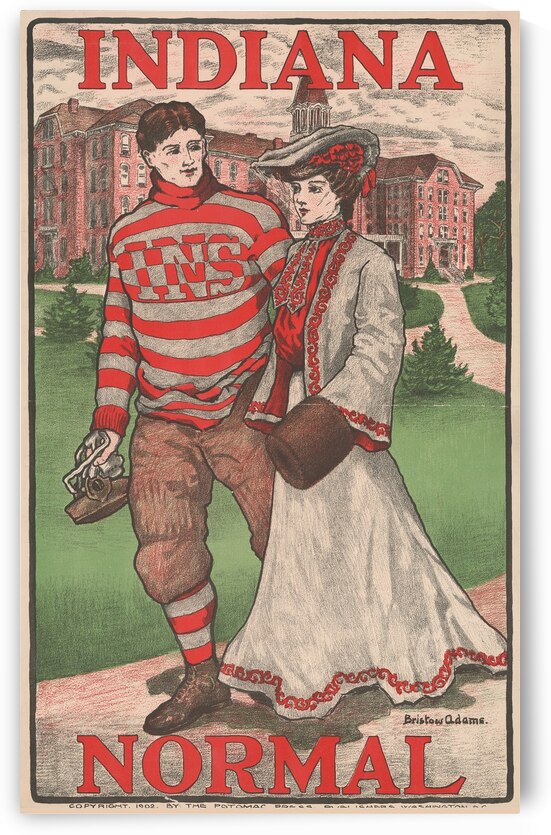 Indiana normal 1903 Poster by Bristow Adams American 1875 – 1956 by IStockHistory com