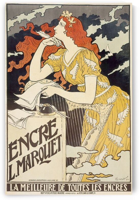 Encre L. Marquet 1892 Poster by Eugène Samuel Grasset by IStockHistory com