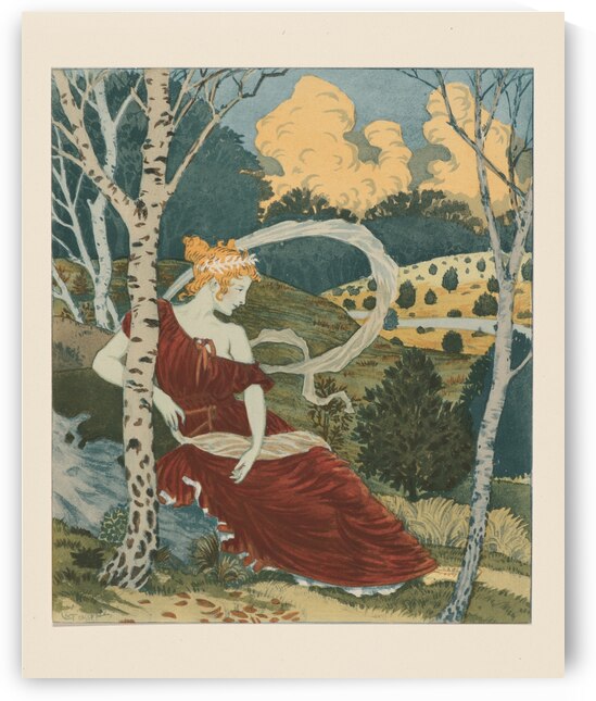 Dans Les Bois ca. 1899 Illustration by Eugène Samuel Grasset by IStockHistory com