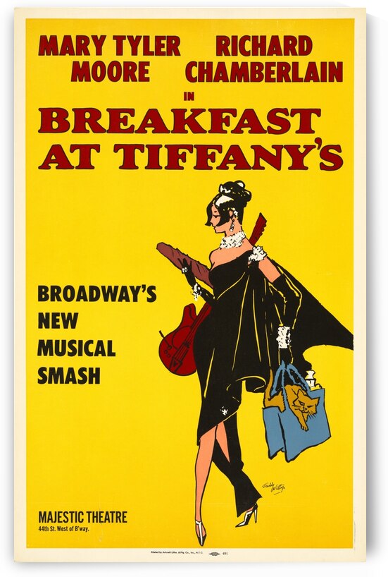 Breakfast at Tiffany’s 1966 Freddy Weltop American 20th Century  Artcraft Lithograph Poster by IStockHistory com