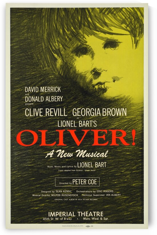 Oliver! 1963 Artcraft Lithograph American 1905–1970 Poster by IStockHistory com