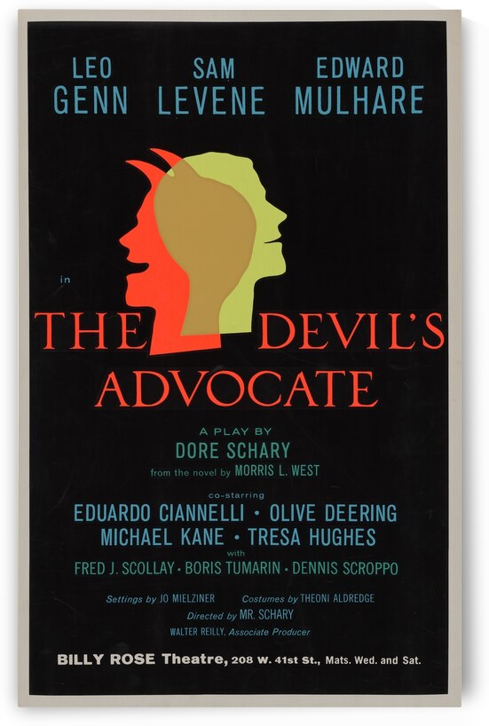 The Devil’s Advocate 1962 Artcraft Lithograph Poster 1905–1970 by IStockHistory com