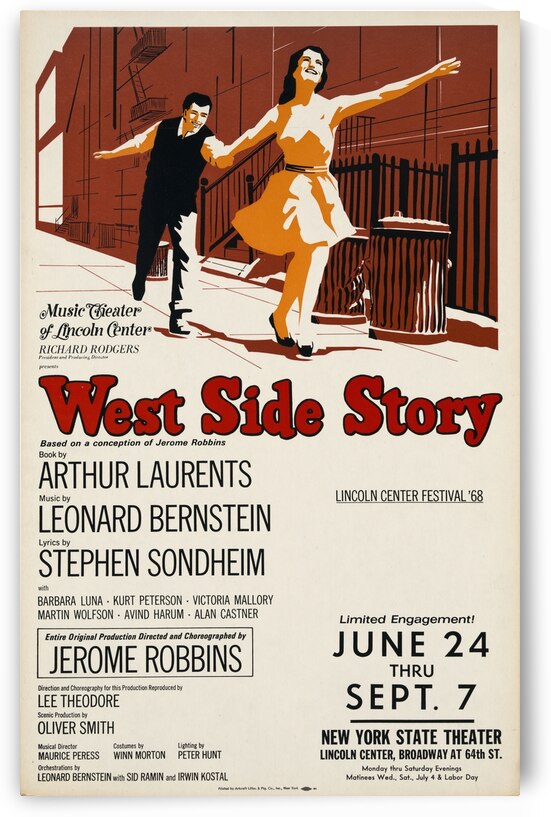 West side story 1958 Artcraft Lithograph American 1905–1970 Poster by IStockHistory com