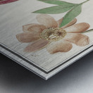 Peony in vintage style Metal print