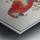Scarlet macaw in vintage style Impression metal