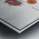 Marigold and daisy in vintage style Metal print