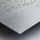 Branched St Bernard & lily illustration  Metal print