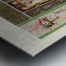 18th Century pattern. 1888 edition Lornement Polychrome by Albert Racine 1825–1893. Metal print