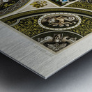 16th Century pattern. 1888 edition Lornement Polychrome by Albert Racine 1825–1893. Metal print