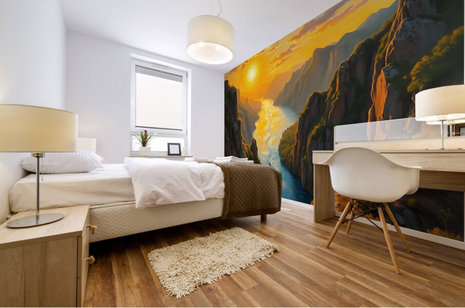 Suns Radiat Glow By ISHISH Mural print