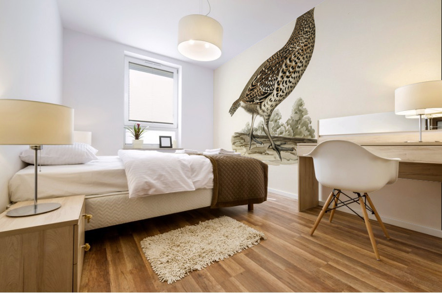 Hazel grouse tetrastes bonasia Mural print