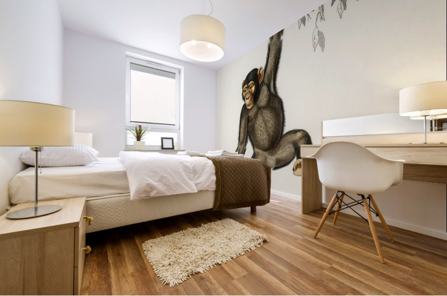 Vintage monkey poster Mural print