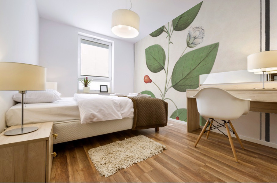 Myrtle family in vintage style Mural print