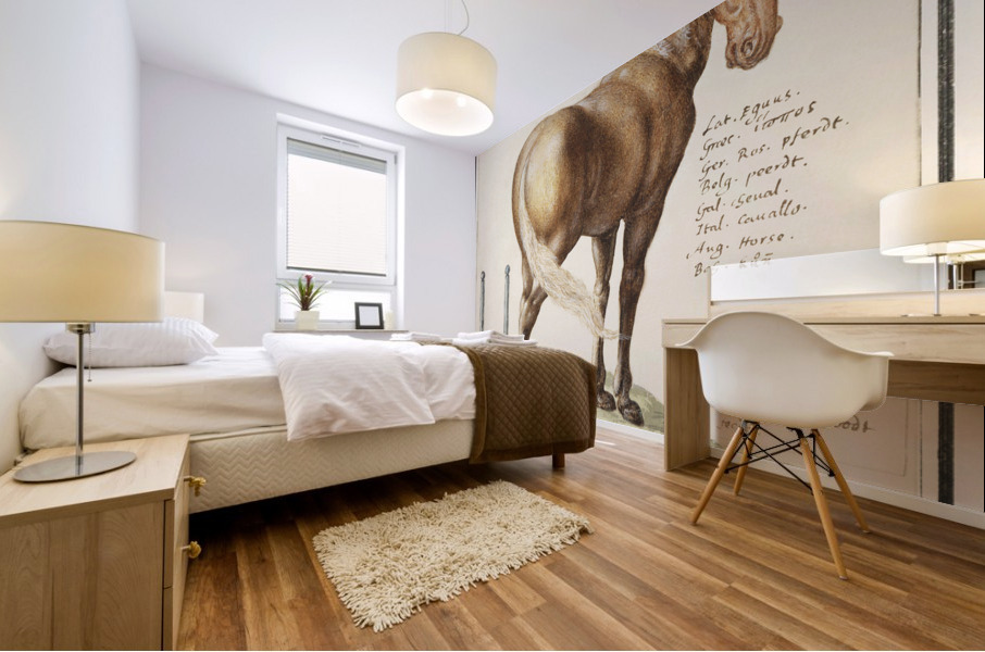 Horse in vintage style Mural print