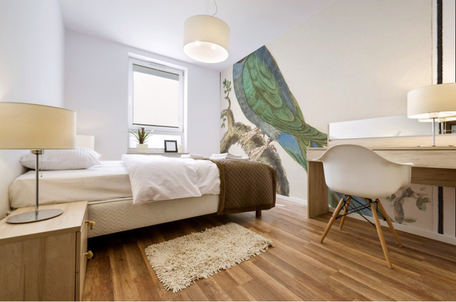 European bee eater in vintage style Mural print