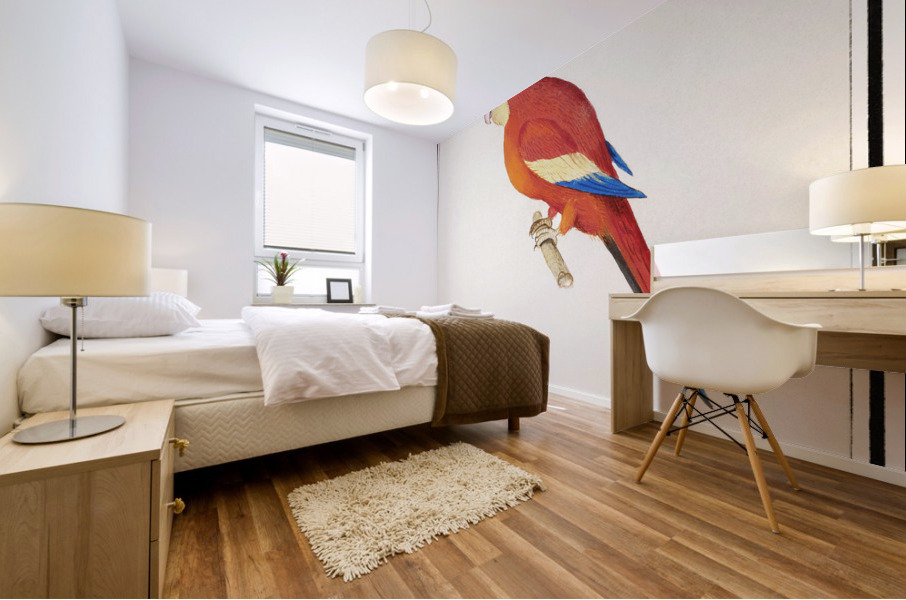 Houting in vintage style Mural print