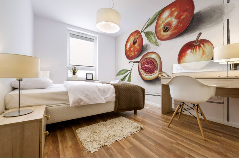 Olive in vintage style Mural print