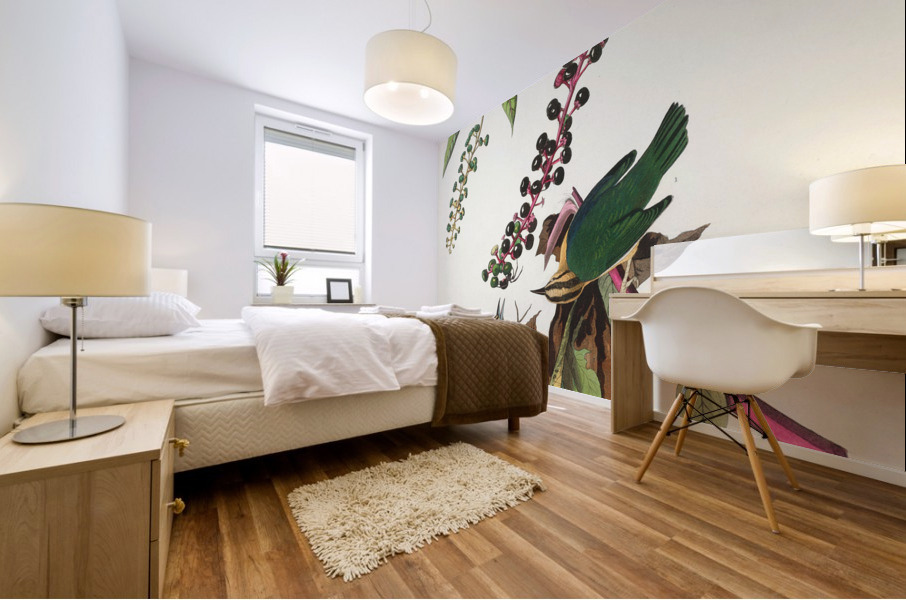 Worm eating Warbler Mural print